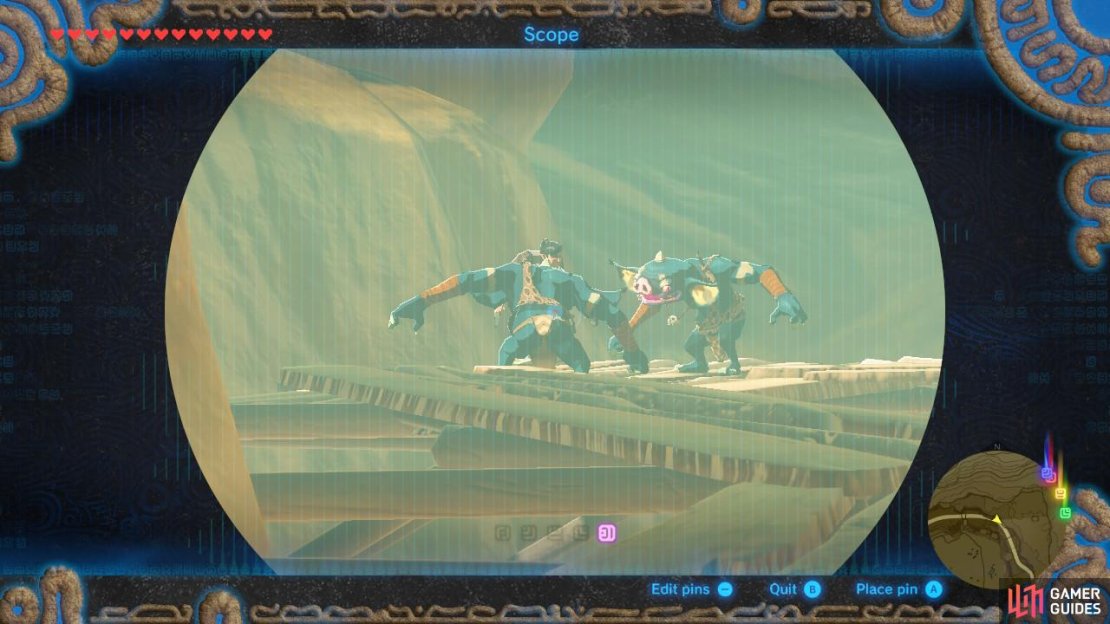 Oliff is being hounded by two Blue Bokoblins as well
