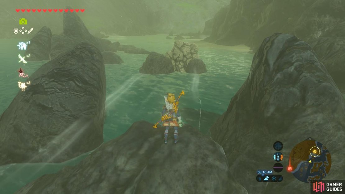 One of the rocks is out wedged between two other boulders. You can reach it by using Cryonis