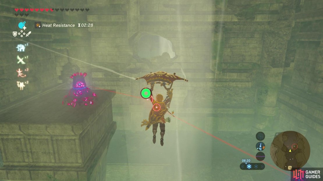 You just want to bravely head through with your paraglide.