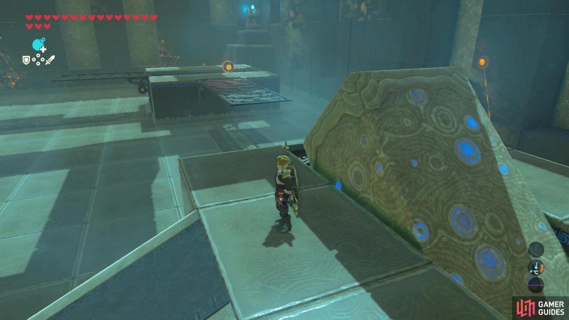 Use the launchers to launch the balls through the shrine. 
