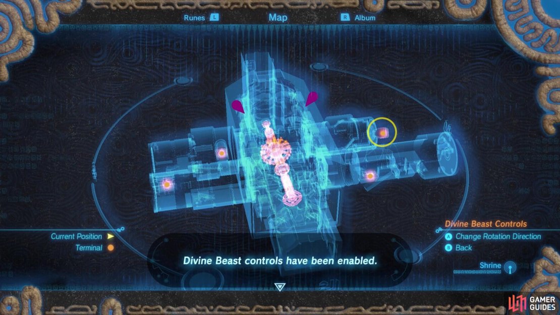 This pedestal is found in the top right wing of the dungeon.