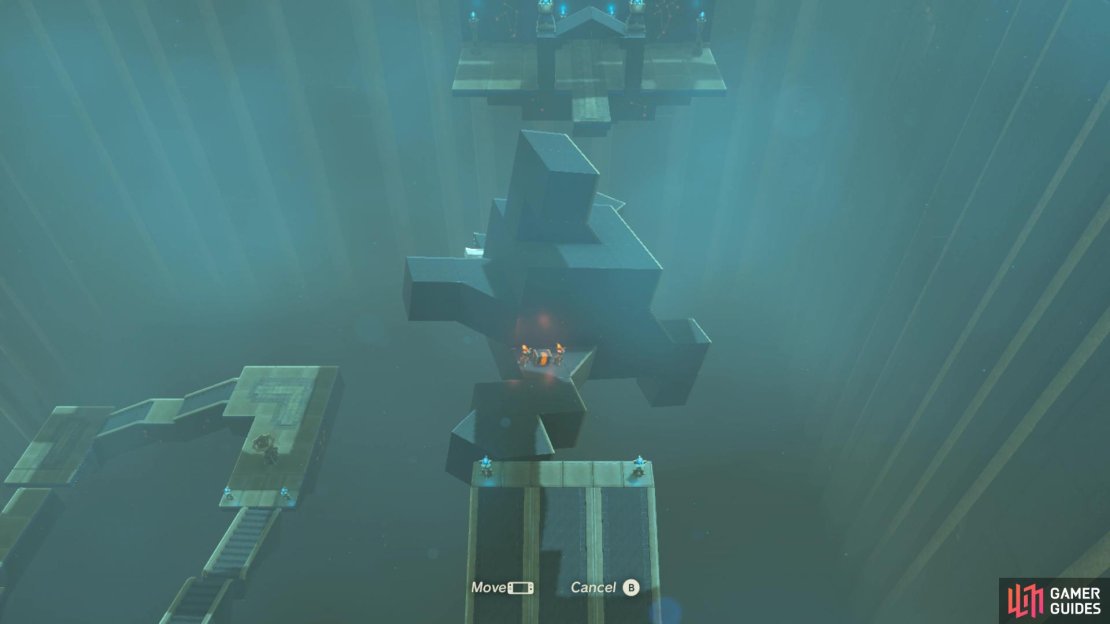 You&rsquo;ll first need to grab the key from the treasure chest on the underside of the structure. 