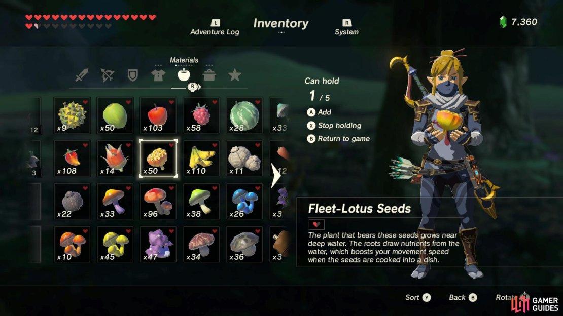 Cooking Fleet-Lotus Seeds can increase your movement speed.