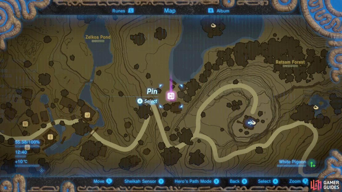 Dantz&rsquo;s location in Hateno Village.