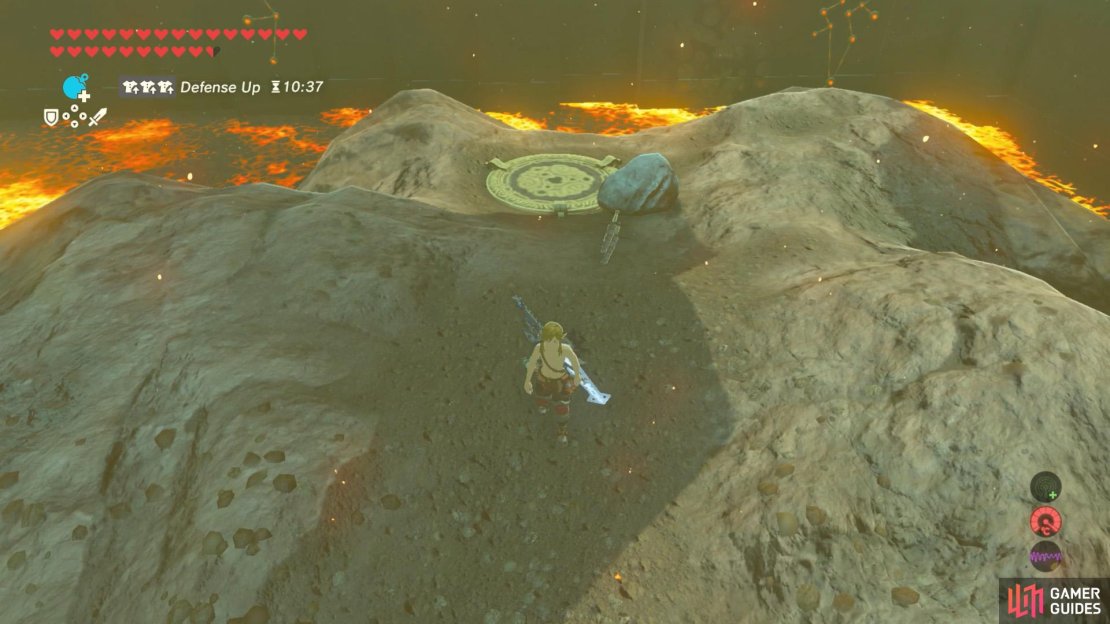 Place the equipment you want to clean in front of the Octorok.