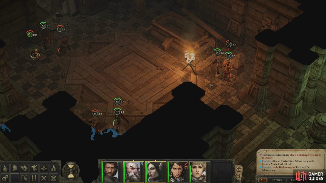 Divide your party up to occupy the mercenary to the north, and kill the mercenary to the west