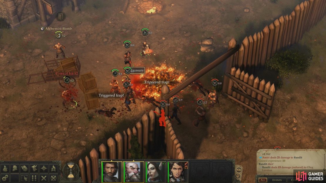 Move to intercept the bandits as they head towards Oleg