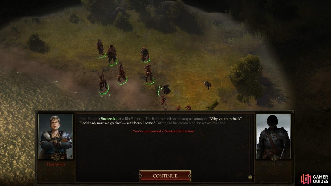 You can lure the kobolds and mites into the worg&rsquo;s maw by lying to them.