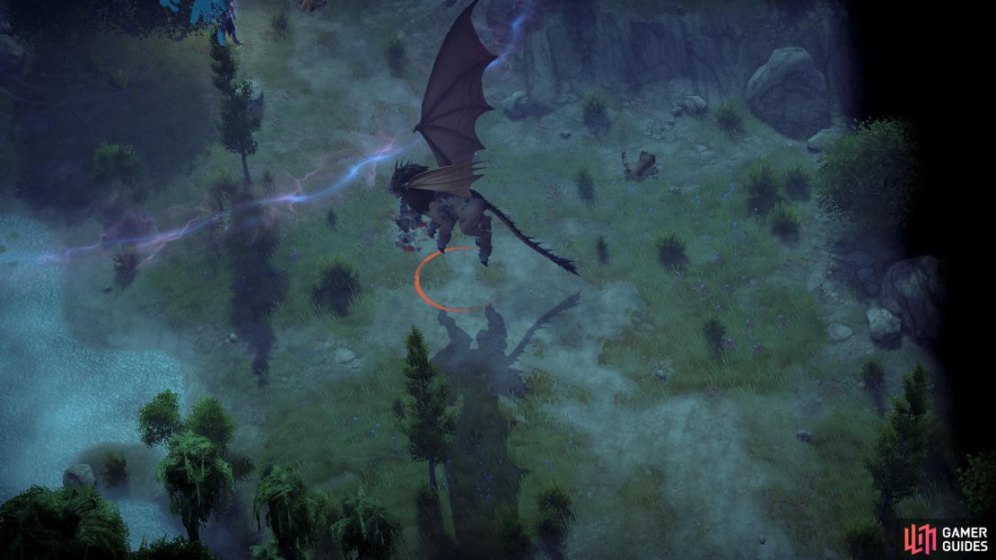 The Manticore that hunts these plains will arrive if you venture  too far east.