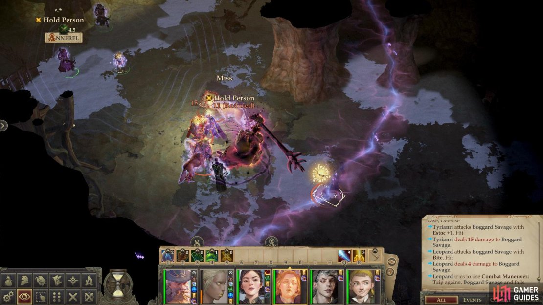 Spells like Hold Person will help neutralize the Boggard Champion.