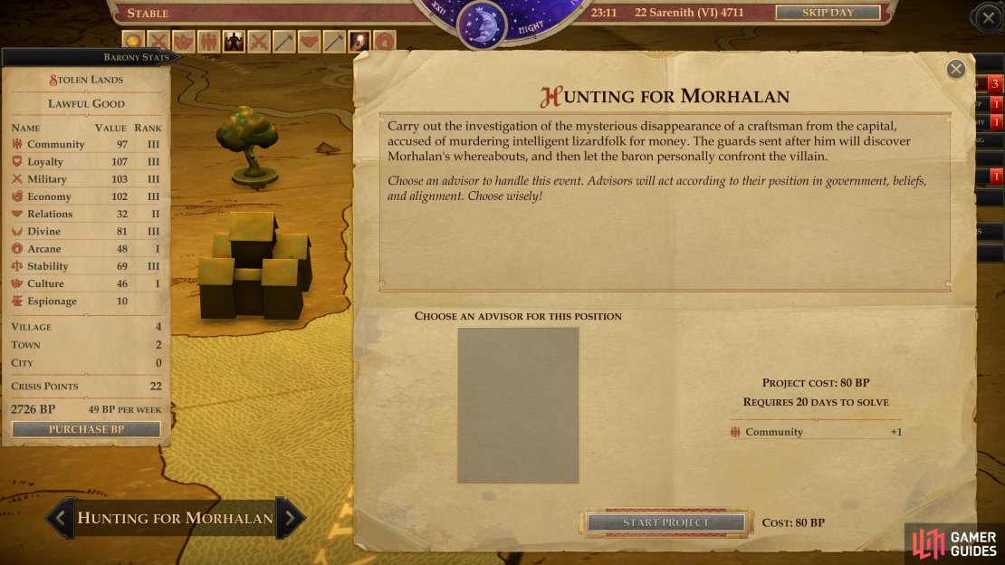 Morhalan is able to escape justice, forcing you to hunt him down via the &ldquo;Hunting for Morhalan&rdquo; project.
