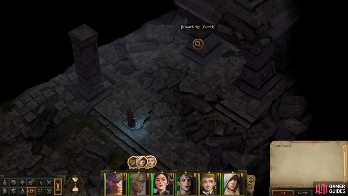 Interact with some script-covered pillars to provoke some zombie cyclops.