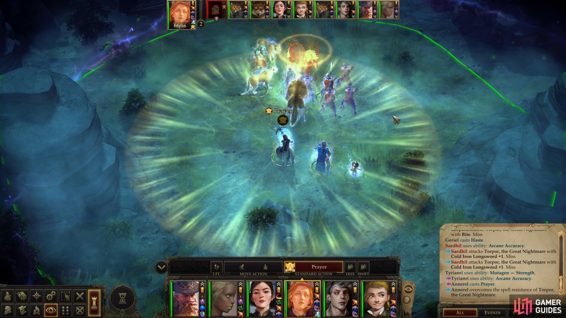 Against high Armor Class foes like Torpor, even minor buffs can influence the outcome of the battle.