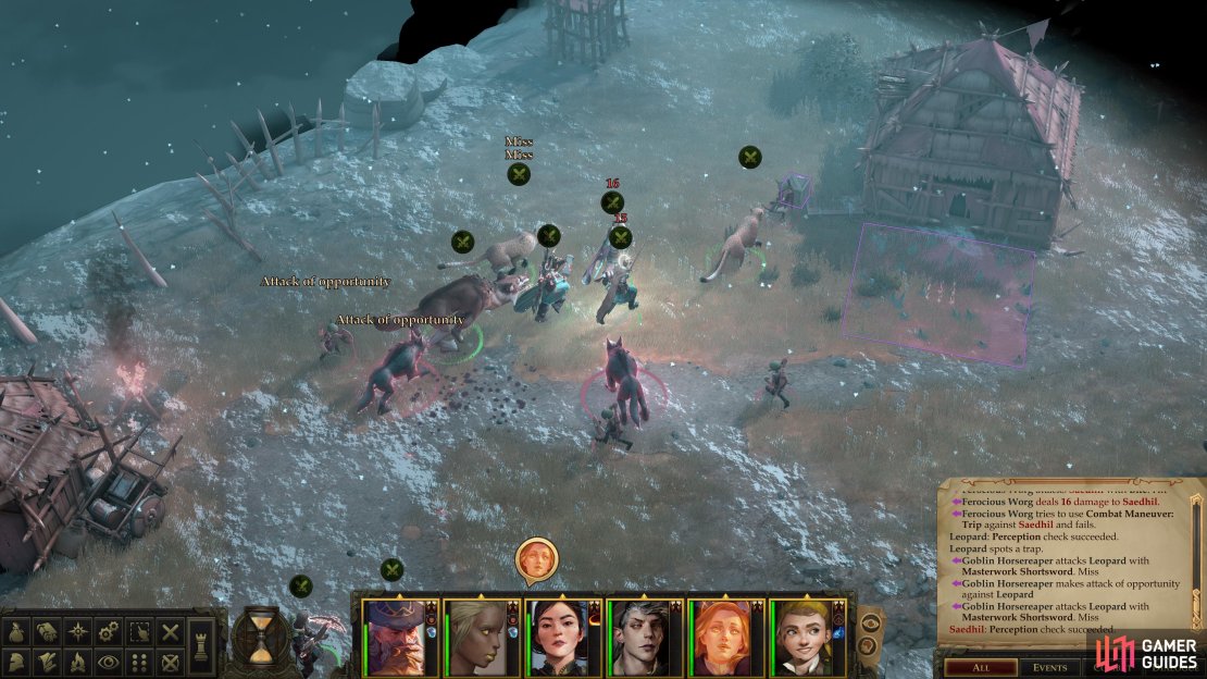 Attack another group of goblins north of the statue of Lamahtu - attacking from the south will allow you to more easily reach a Goblin Arch-Chemist.