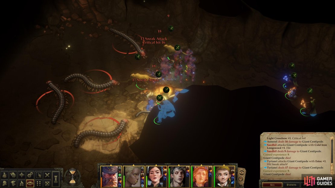 In the northern two chambers you&rsquo;ll find a variety of centipedes.