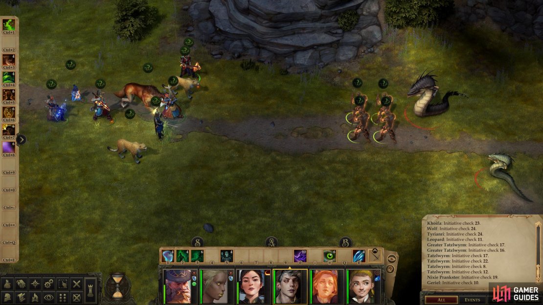 Summon some undead near the Tatzlwyrms to draw the Nixie Trickster’s fire,