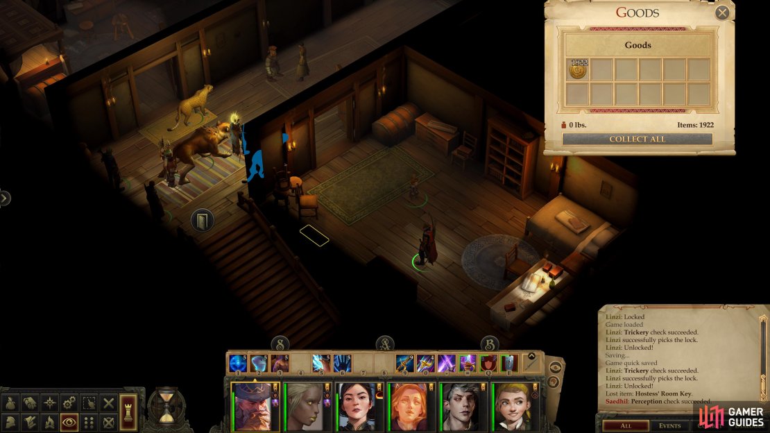 In Dumra&rsquo;s room, you can find 1,922 gold hiding beneath a floorboard.