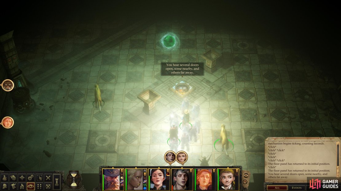 Hit the tri-colored switch to open all doors in the dungeon.