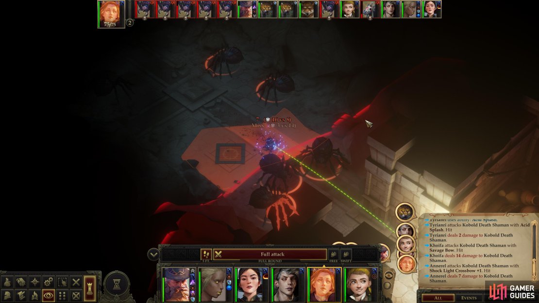Try to pick off a Kobold Shaman to prevent him from pelting you with spells,
