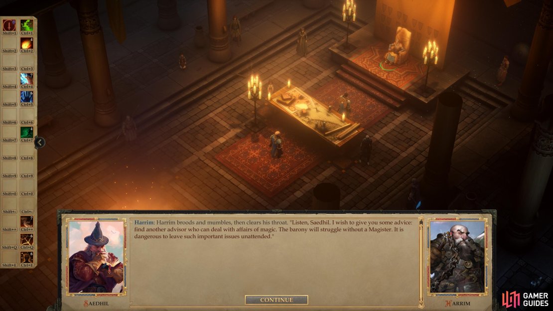 Upgrade your Divinity stat until your High Priest delegates some responsibilities to a new appointee - the Magister.