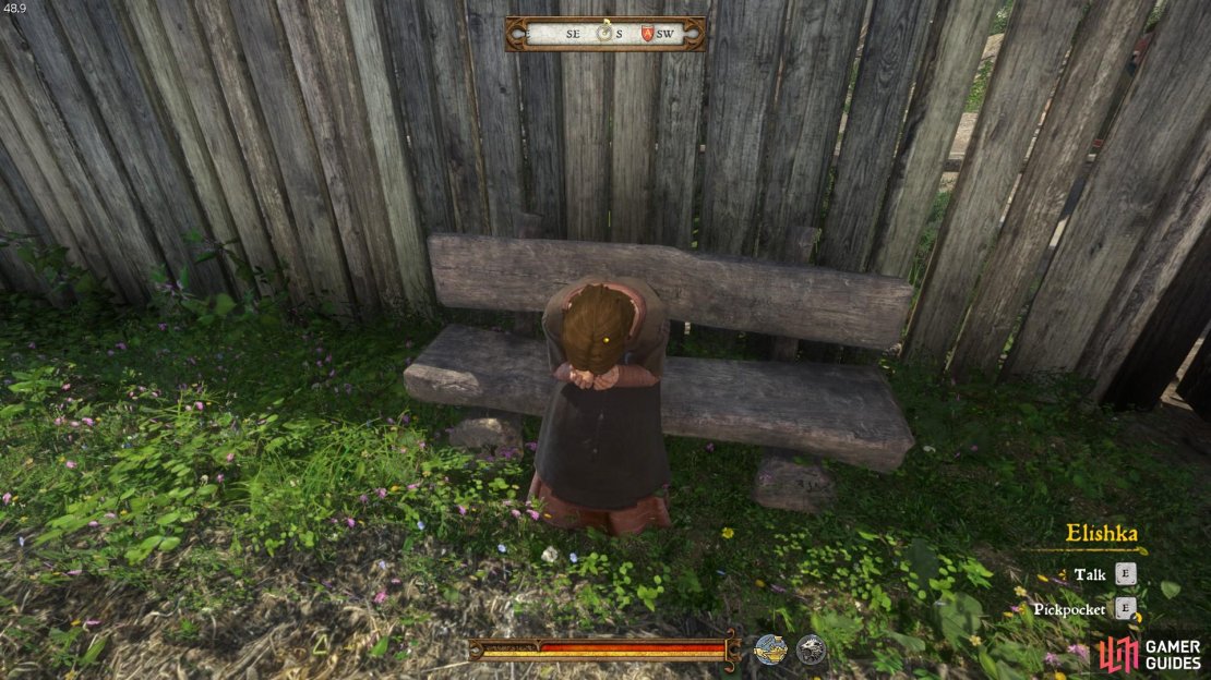 You will find Elishka, the weeping woman, sat on a bench on the north side of the executioner&rsquo;s house.