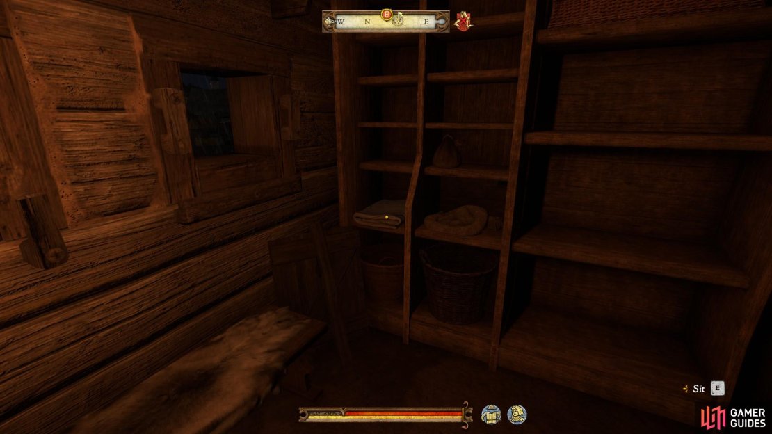 The location of the fine brocade within the tailor&rsquo;s workshop.