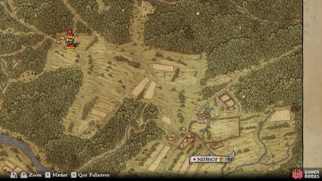 Nearest hunting grounds around Neuhof.