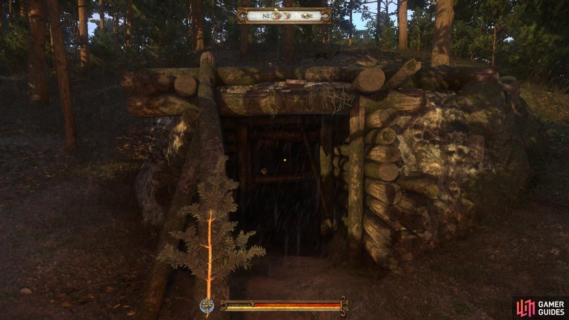 The mine shaft on the promontory is also collapsed and devoid of loot, notwithstanding mushrooms.