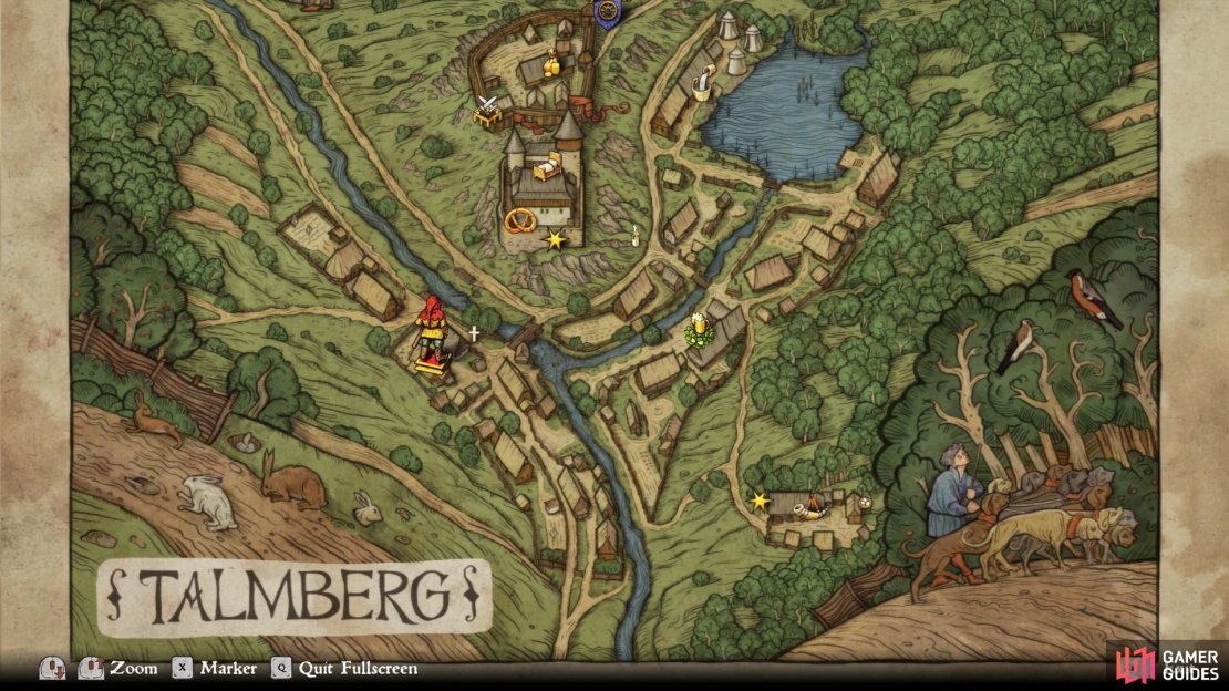 The location of the Talmberg blacksmith&rsquo;s house.