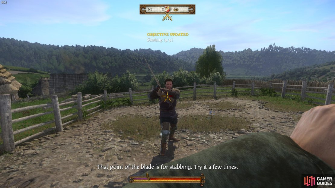 Follow Vanyek&rsquo;s instructions to learn the basics of combat.