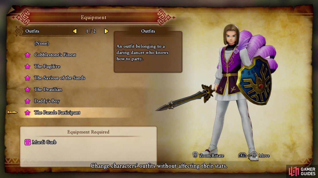 The Parade Participant costume for the Hero