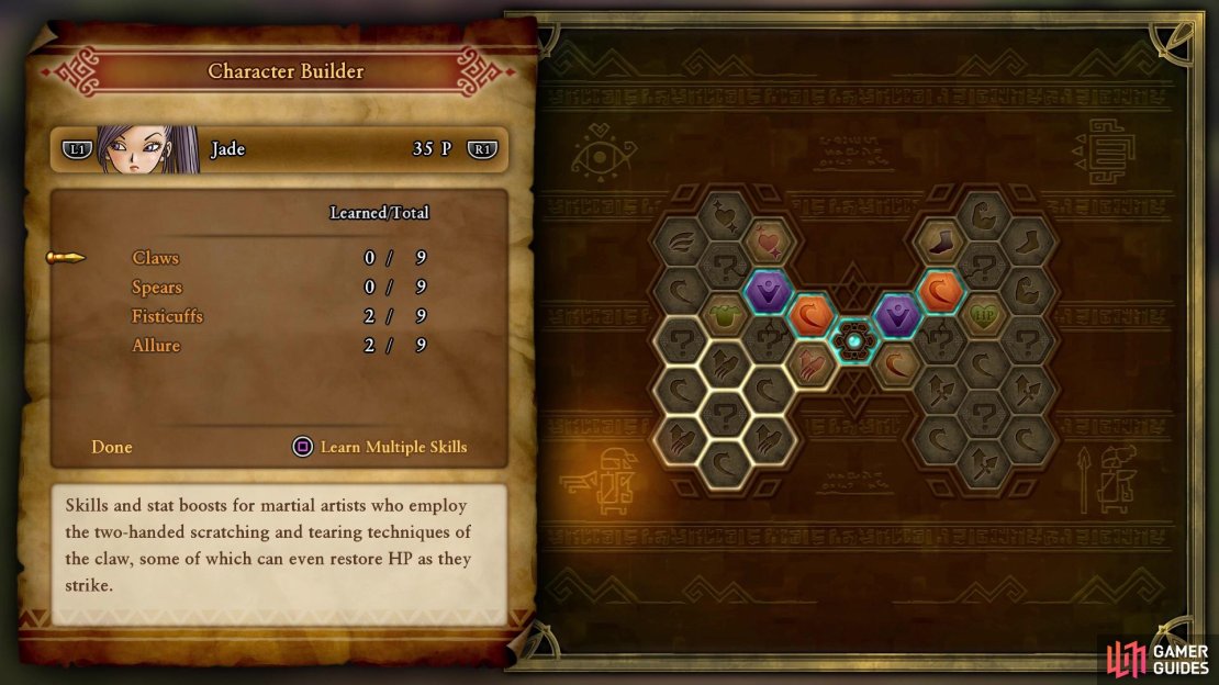 Jade&rsquo;s default skill trees