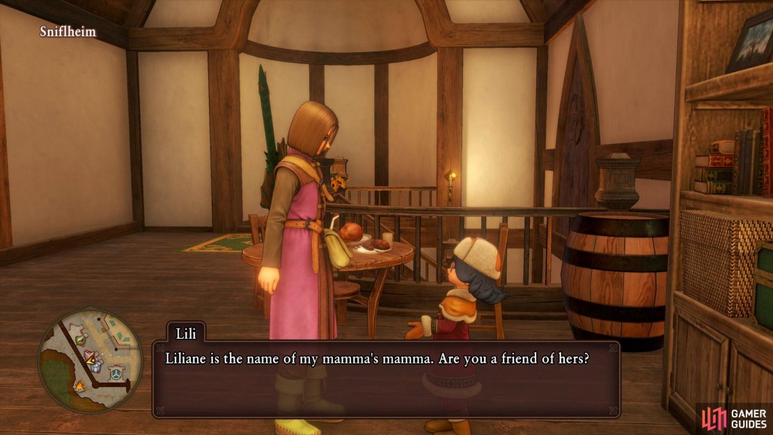 You&rsquo;ll find the woman&rsquo;s granddaughter upstairs of the Weapon shop.