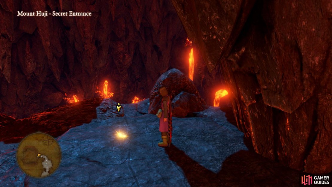Follow the Secret Entrance of Mount Huji to the end to find the Hotto Stuff.