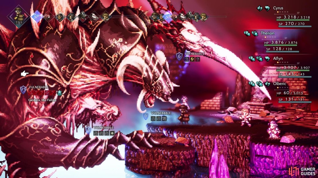 Don&rsquo;t be alarmed by the 99 shield points on Galdera, as that&rsquo;s just there for show