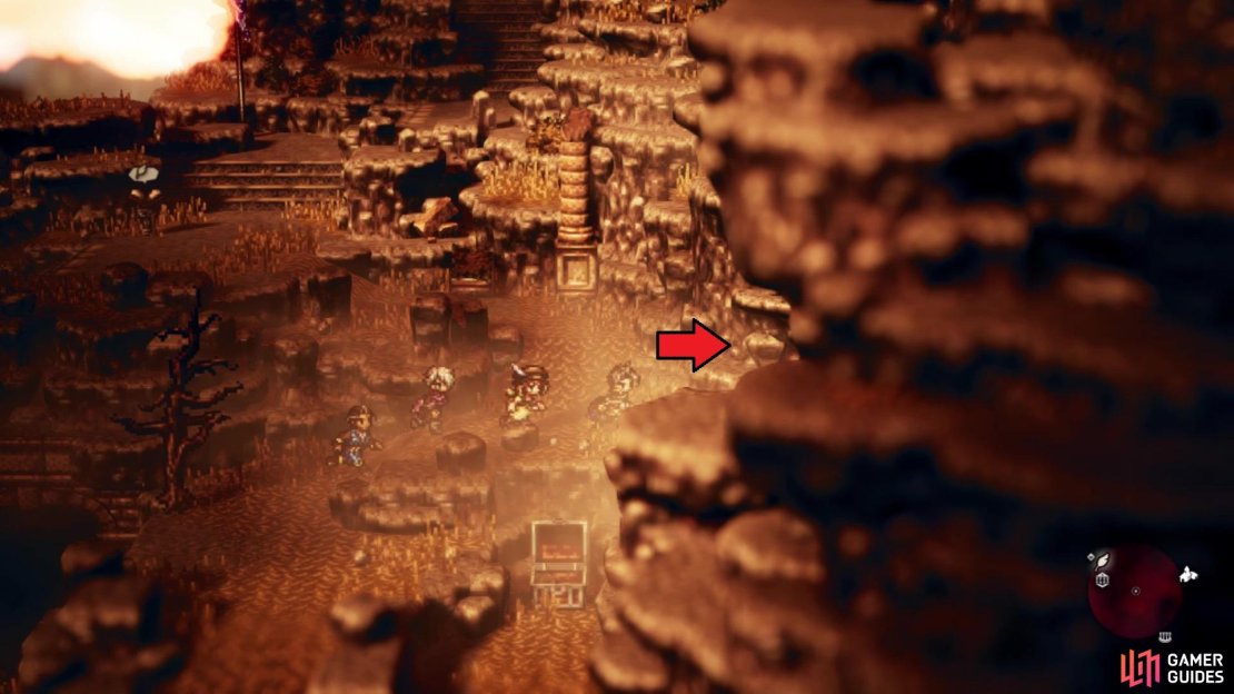 There is a hidden trail here that&rsquo;ll bring you to the Shrine of the Runeblade