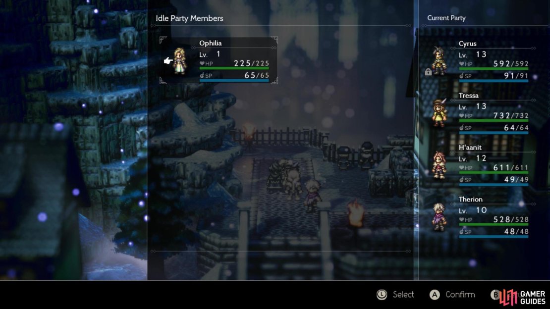 You can only have four active members in your party at a time, so you&rsquo;ll have to bench someone