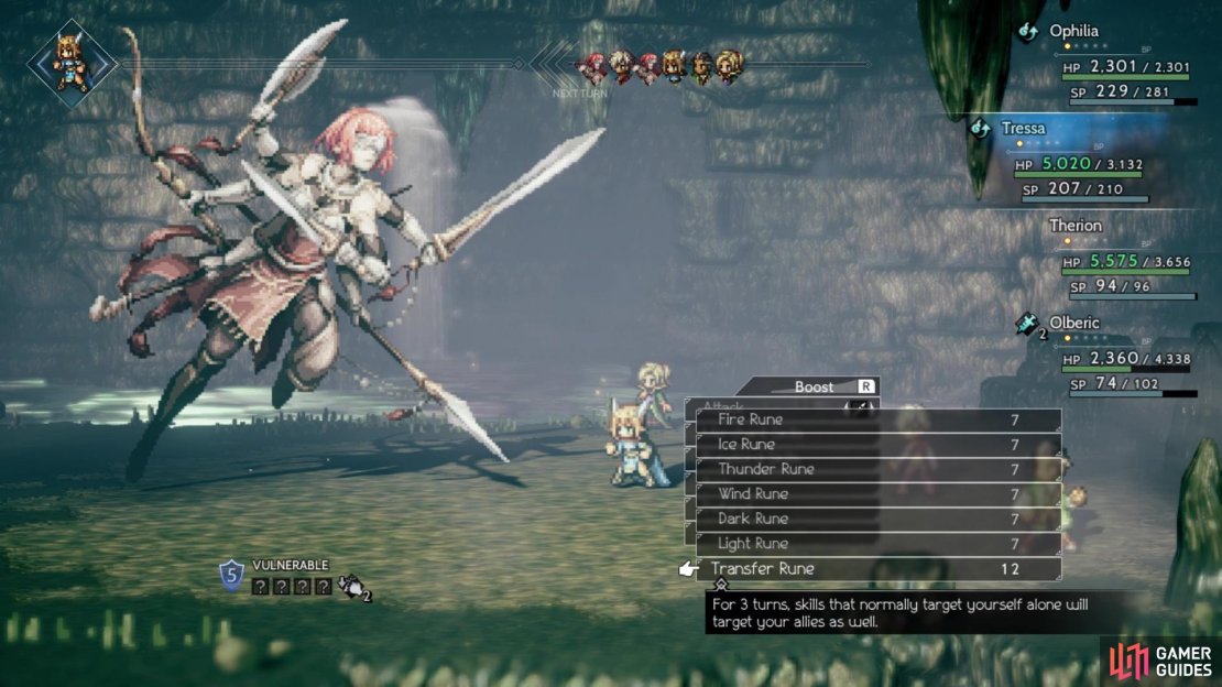 Transfer Rune is a huge help in this fight