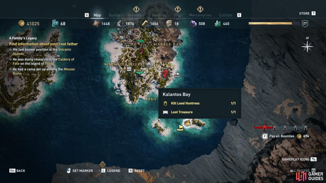 The location of Kalantos Bay.