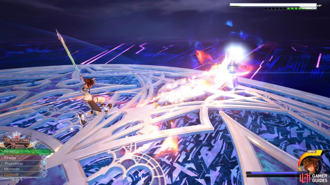 Use Firaga to strip his Armor