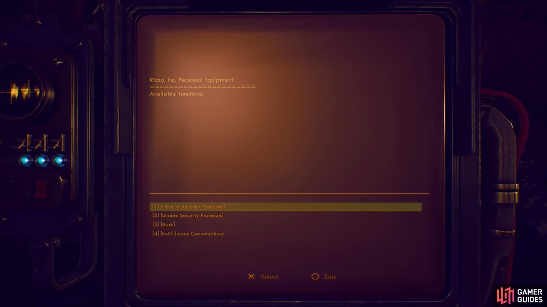Use a terminal to disable Herbert’s automechanicals