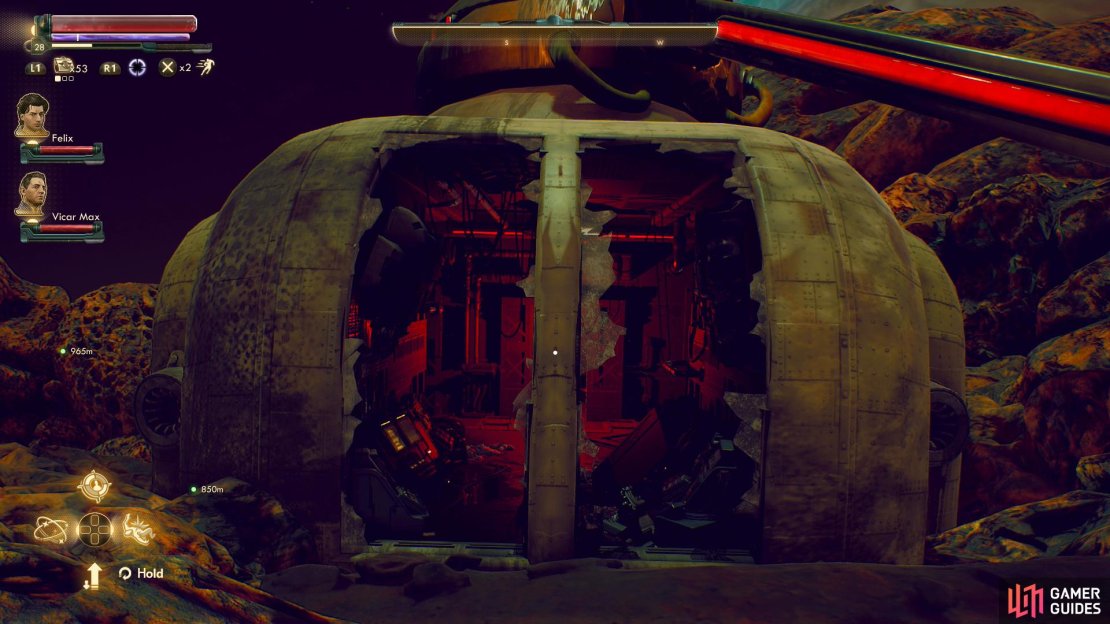 Make your way to the crashed UDL gunboat