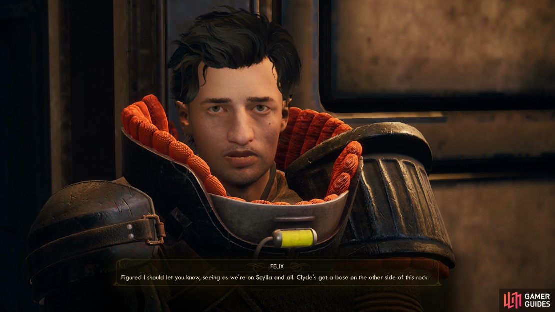 After talking to the Information Broker on Monarch or traveling to Scylla, Felix will tell you about an old acquaintance that contacted him.