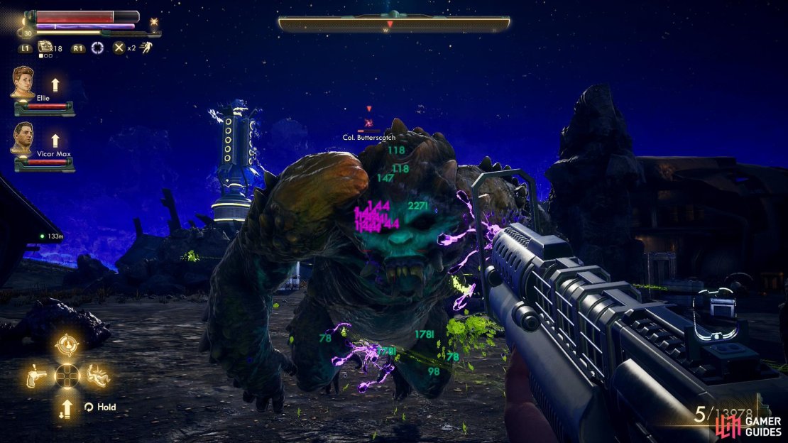 The wastes of Scylla are home to many primals, including the oddly named Col. Butterscotch.