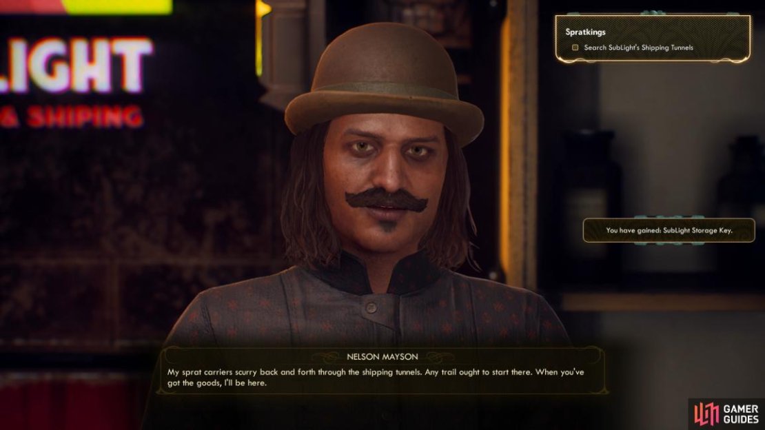 Talk to Betrand and he&rsquo;ll ask you to locate some drug-running sprats.