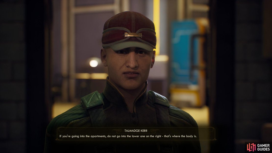 Talk to Talamadge Kerr to learn about a murder.