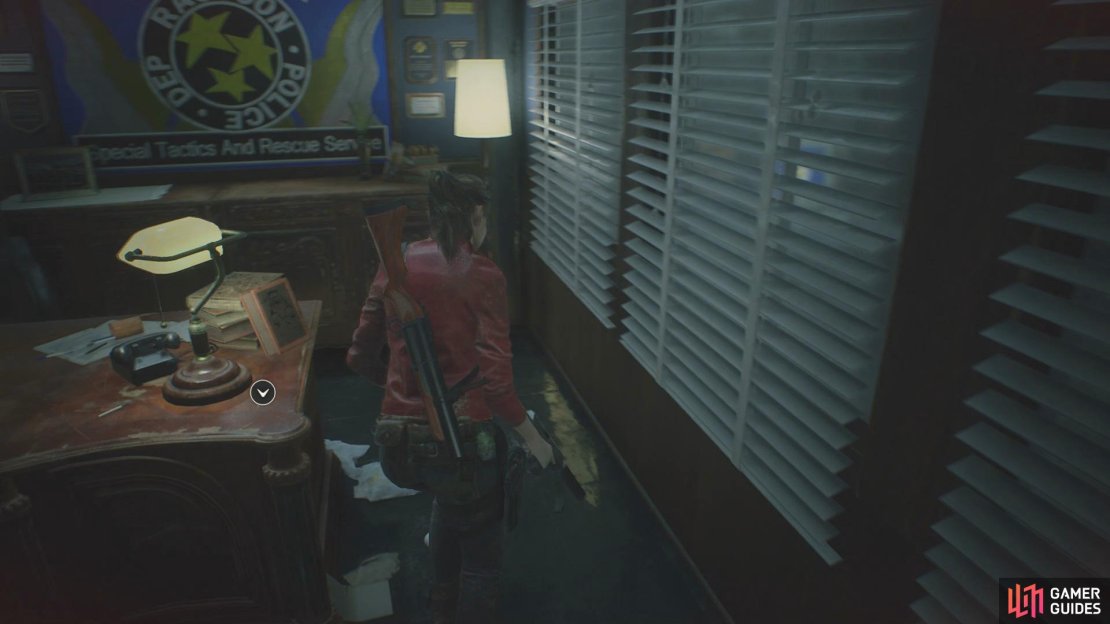 Make your way to the S.T.A.R.S Office