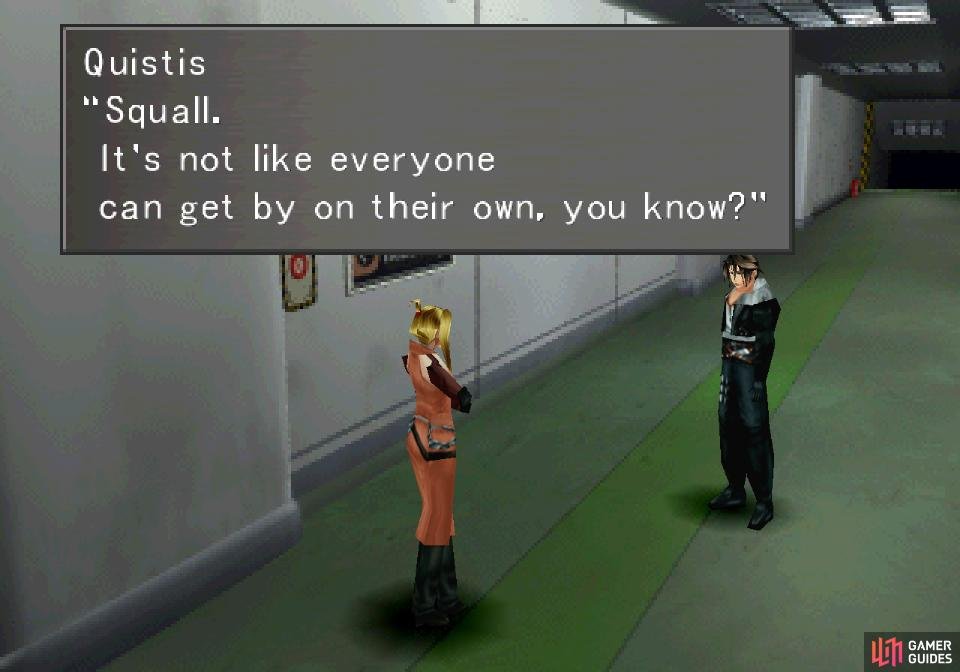 Quistis will make one last attempt to reach out to Squall