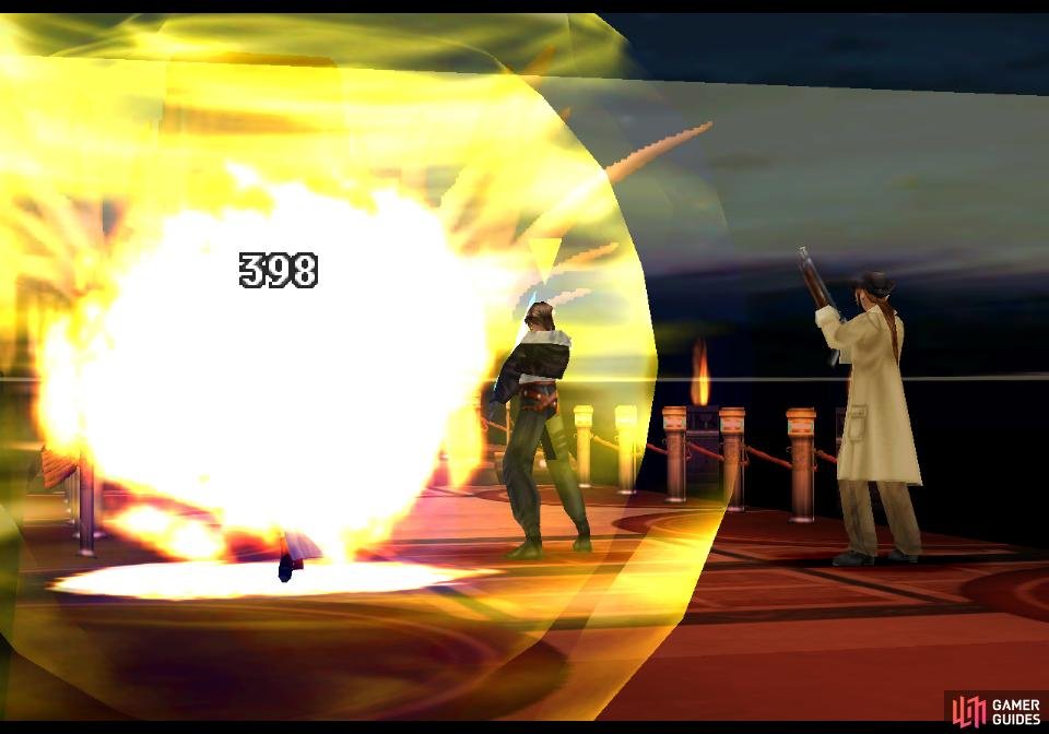 Edea will cast various elemental -aga spells on you