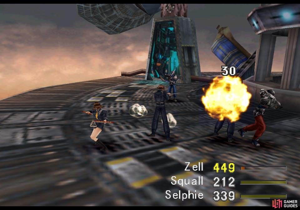 Biggs and Wedge hit somewhat harder than normal Galbadians
